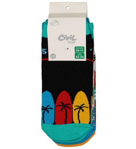 Civil Boys Surfing 3'lü 2-12 Yaş Erkek Patik Çorap - Standart 2-3 Yaş