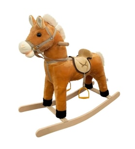 Peluş Sallanan At - Ses Efektli ve Yumuşak Oturma Alanlı 65 cm