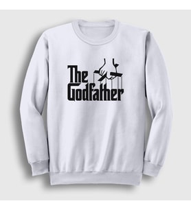 Presmono Unisex Beyaz Logo Film Baba The Godfather Sweatshirt 251907tt (Beyaz)
