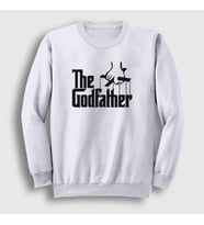 Presmono Unisex Beyaz Logo Film Baba The Godfather Sweatshirt 251907tt (Beyaz)