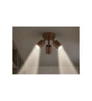 GU10 Kahverengi 3 lü Üçlü Hareketli LED Spot Tavan Avize Tasarruflu Led Ampül Os ram