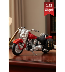 Softail Heritage Classic Kırmızı Model Motorsiklet 1:12 Ölçek İnce Detay Diecast