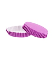 Cupcake Kalıbı Pet Kapsül Oval Model Düz Renk (100 Adet) F11  Mor