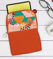 BK Gift Modern Art Tasarımlı Taşınabilir Koruyucu Tablet Kılıfı & Organizer Çanta - Turuncu-1