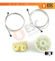 Opel Meriva MK1 A 2003-2010 93362663 İçin Arka Sol Kapı Cam Kriko Tamir Seti