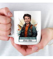 En Başarılı Erkek Balıkçıya hediye Karikatürlü Kupa Bardak