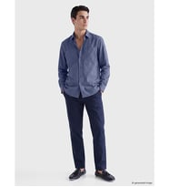 LCWAIKIKI Classic İndigo Regular Fit Gabardin Erkek Gömlek