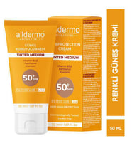 ALLDERMO SPF50 TINTED MEDIUM GUNES KREMI 50ML