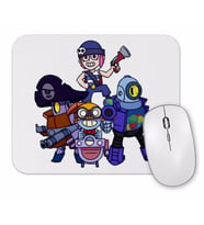 Carl Darryl Rico And Penny  Brawl Stars Mouse Pad