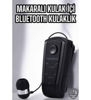 Makaralı Bluetooth Kulaklık Çağrı Cevaplama Kablolu Uzun Pil Ömrü