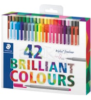 Staedtler Triplus Fineliner İnce Uçlu Keçeli Kalem 0.3mm 42li Set
