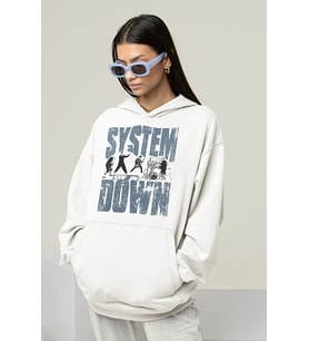 System Of A Down Baskılı Unisex Oversize Tasarım Hoodie