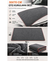 70x50 Cm Büyük Boy Mikrofiber Oto Yıkama Ve Araba Kurulama Bezi Ekstra Su Emici Temizlik Bezi