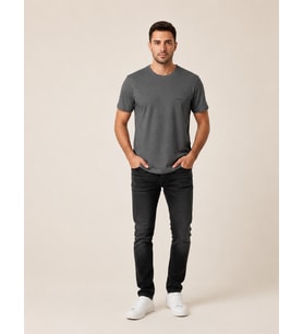 VİGOSS ERKEK BATTAL O YAKA BASIC T-SHIRT B3124-03370