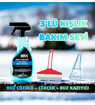 Betax Kışlık Araç Bakım Seti Buz Çözücü Sprey & Buz Kazıyıcı & Çekçek