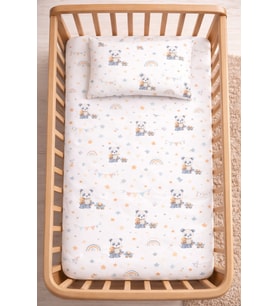 %100 Pamuk Lastikli Bebek Çarşafı + Yastık Kılıfı Park Yatak 60x120 70x110 70x120 Uyumlu