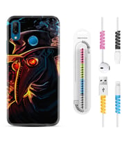 Huawei P20 Lite Mate 10 20 Lite Pro P40 Lite KılıfKablo Koruma Spiral Silikon Karga 1616
