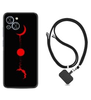 Reeder S23 Max Pro Kılıf Silikon Boyun Askılı İpli Desenli Silikon Red Moon 1710