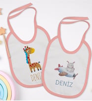 BK Kids Kişiye Özel İsimli 2’li Pembe Mama Önlüğü-11