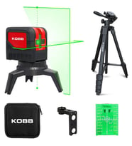KOBB KBL92GTP 30M Profesyonel Yatay ve Dikey Otomatik Hizalamalı Yeşil Çapraz Çizgi Lazer,Noktalı Şakül Lazer Distomat