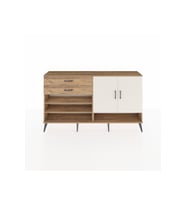 Arges Konsol 4 Raflı 2 Çekmeceli 2 Kapaklı 176x30x99 Çam-Aytaşı/Çam