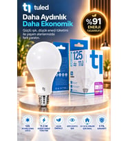 Tuled Redeem Plus 11.3 W LED Ampul, 5000 Kelvin E27 A80S, Titreşimsiz, Göz Konforu, 1648 Lümen,