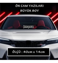 KALPSİZ türkçe ön arka cam uyumlu sticker yazı - Büyük boy spor tuning modifiye etiket