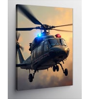 Kanvas Tablo Havada Polis Helikopteri