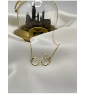 Altın Kaplama Harry Potter Gözlük Gümüş Kolye