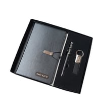 Kişiye Özel Vip Defter Kalem Anahtarlık Seti (Siyah)