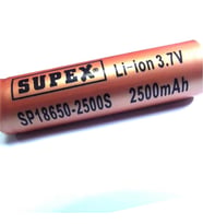Supex ICR18500-1500MA 3.7V 3C Lityum ion Pil