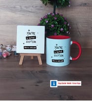 Arkadaşa Hediye Dekoratif Taş, Kupa Bardak Kırmızı Hediye Doğum Günü Hediyesi (Model 1)