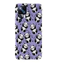 Xiaomi Mi 12T Uyumlu Lansman Kılıf Panda Tasarımlı İçi Kadife Kapak-Lila (Şeffaf)