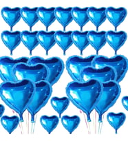 Metalize Mavi Kalp Folyo Balon