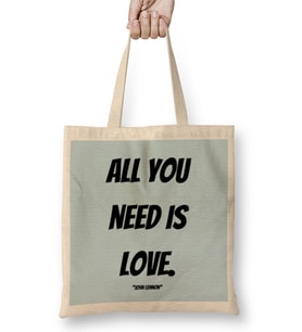 John Lennon Quote Bez Çanta Uzun Saplı