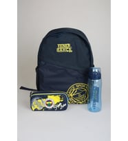 DEKOMUS İLE YENİ SEZON LİSANSLI FENERBAHÇE BÜYÜK BOY LİSE OKUL ÇANTASI,KALEM ÇANTASI VE 700 ML MATARA SETİ (Krem)