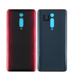 Xiaomi Mi 9T Logolu Pil Kapağı - Lens Hariç (Kırmızı)