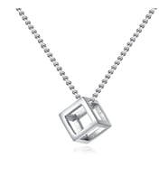 Omark Cotton Silver Cube Kolye