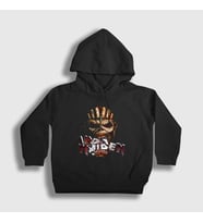 Presmono Unisex Çocuk Siyah Bite Iron Maiden Kapüşonlu Sweatshirt 85398tt