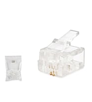 RJ11 Konnektör 2 Pın Telefon 100 Lü Paket Şeffaf HDX5018