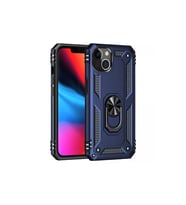 Apple İphone 14 Kılıf Sofya Yüzüklü Silikon Kapak - Lacivert