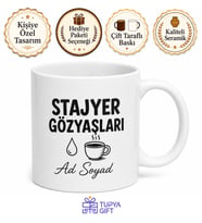 İsme Özel Stajyer Gözyaşları Yazılı Komik Kupa Bardak Hediye