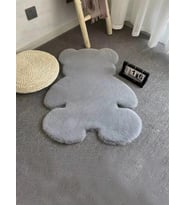 Antrasit Ayıcık Şekilli Peluş Halı