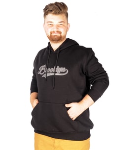 Mode XL Erkek Sweat Kapşon Brooklyn 21509 Siyah