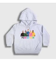 Presmono Unisex Çocuk Beyaz Band Pentatonix Kapüşonlu Sweatshirt 74751tt