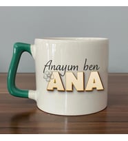 Anayım Ben Ana Baskılı Yeşil Kulplu D Kupa