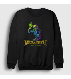 Presmono Unisex Siyah Rust In Peace Megadeth Sweatshirt 65890tt