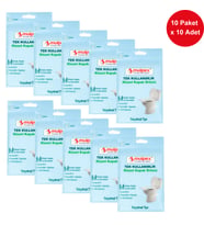 Mulpex Tek Kullanımlık Suda Çözünür Klozet Kapak Örtüsü - 10 x 10 lu Paket
