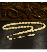Kapsül Kesim İmame İşçilikli 11x7 mm Deve Kemiği Tesbih