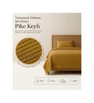 Petek Desenli Tek Kişilik Pike